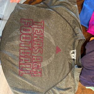 Adidas Gray Ultimate Tee with Purple Logo